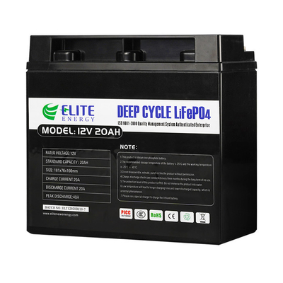 Литий-ионный аккумулятор элиты LFP 12v 20Ah, глубокая батарея иона цикла LiFePO4 Li